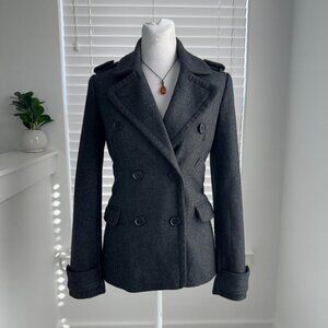 Armani Exchange Grey Wool Blend Double Breasted Blazer 🩶 | Modern Minimalist